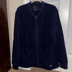 Men’s Figs Technical Collection Scrub Jacket. Navy Size M. New w/ Tags.